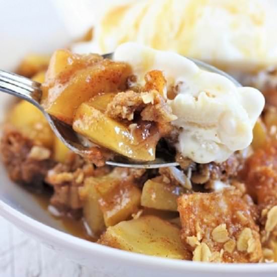 Caramel Apple Crisp - Recipe photo by nowcookthis