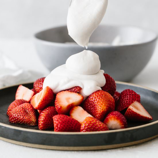 Coconut Whipped Cream - Recipe photo by Downshiftology