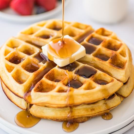 The Very Best Crispy Waffles - Recipe photo by BakingMischief