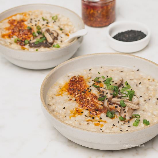 Korean Vegan Congee - Recipe photo by girlmeetsradish