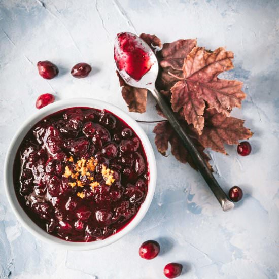 Simple Orange Cranberry Sauce - Recipe photo by foodiegirlchicago