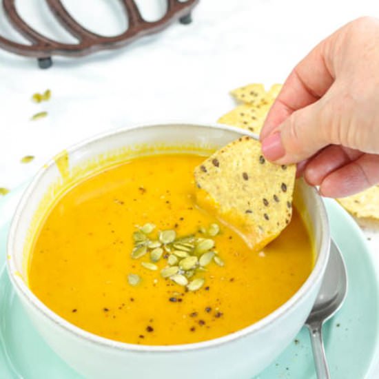 Easy Instant Pot Pumpkin Soup - Recipe photo by Craftingafamily