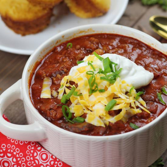 The BEST Crockpot Chili - Recipe photo by Ereese