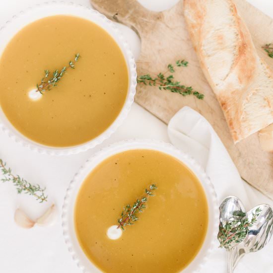 Butternut Squash and Pear Soup - Recipe photo by Nick and Alicia