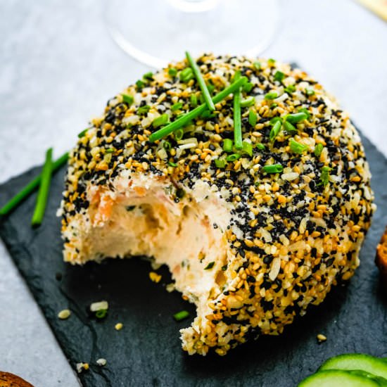 Easy Smoked Salmon Cheese Ball - Recipe photo by garlic and zest