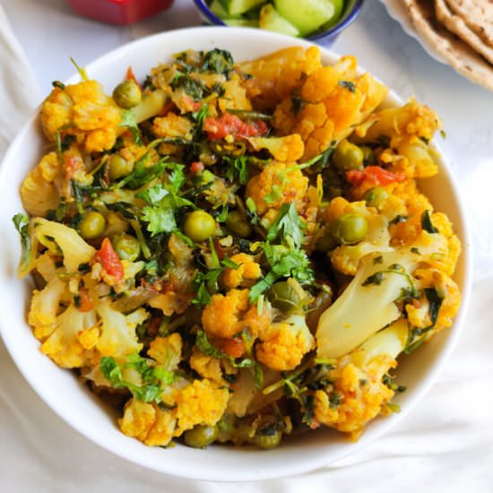 Gobhi Matar Methi - Recipe photo by greenbowl2soul