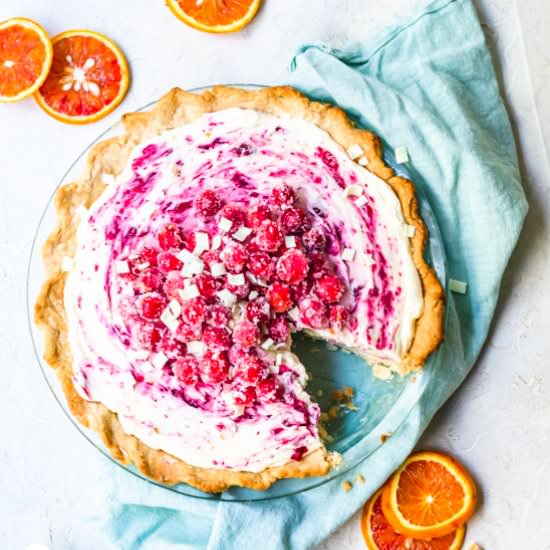 Cranberry white chocolate pie - Recipe photo by ltully