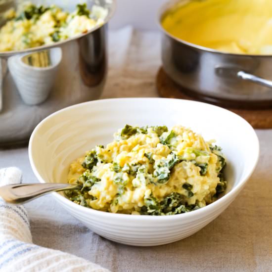 Vegan Pumpkin Alfredo Rice - Recipe photo by upbeetkitchen