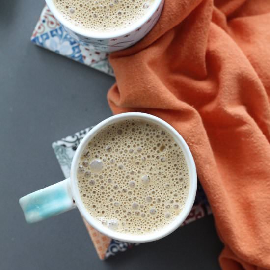 Vegan Pumpkin Spice Latte - Recipe photo by upbeetkitchen