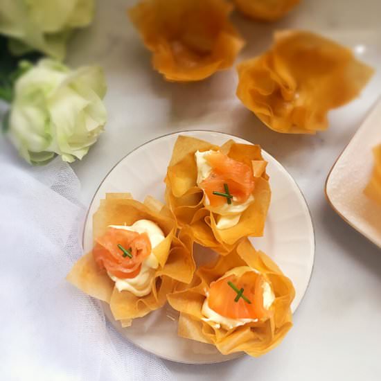 Cream Cheese and Salmon in Phyllo - Recipe photo by TamarindnThyme