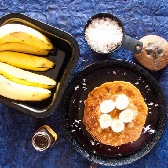 Eggless Banana Pancake Recipe - Recipe photo by Puja