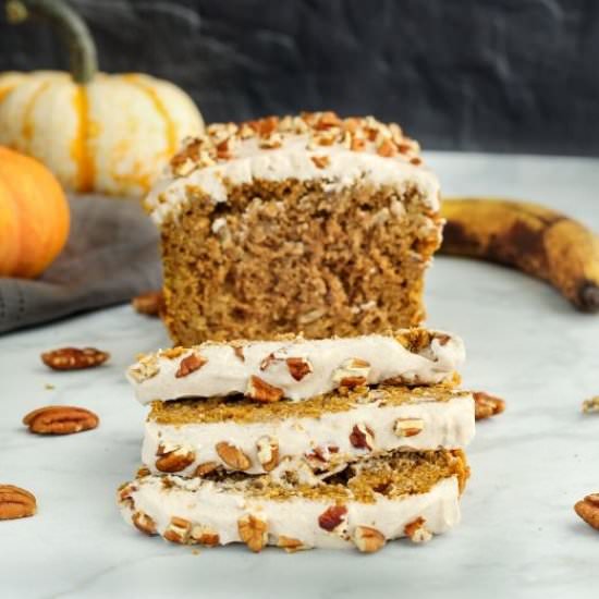 Pumpkin Banana Bread - Recipe photo by Byte Sized Nutrition