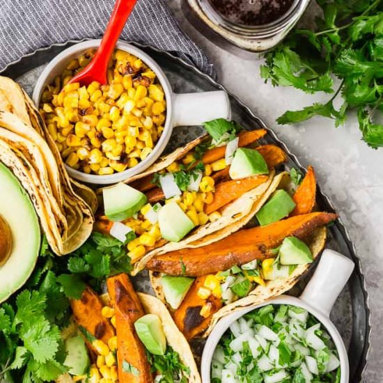 Crispy Sweet Potato Tacos - Recipe photo by rachelcooksblog