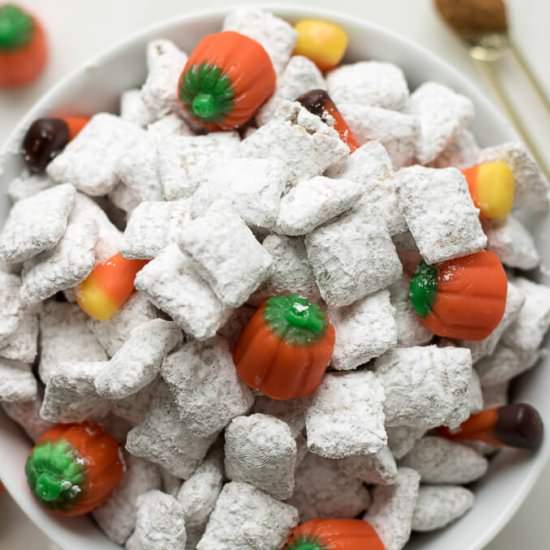 Pumpkin Spice Muddy Buddies - Recipe photo by LifesLittleSweets