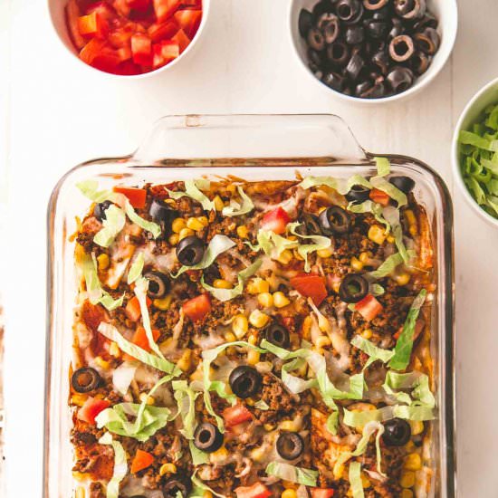 Taco Casserole with Ground Beef - Recipe photo by InquiringChef