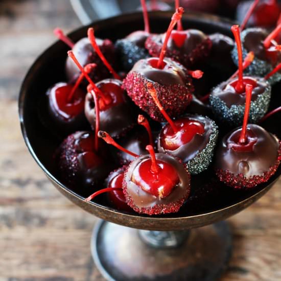 Boozy Chocolate Covered Cherries - Recipe photo by Buy This Cook That
