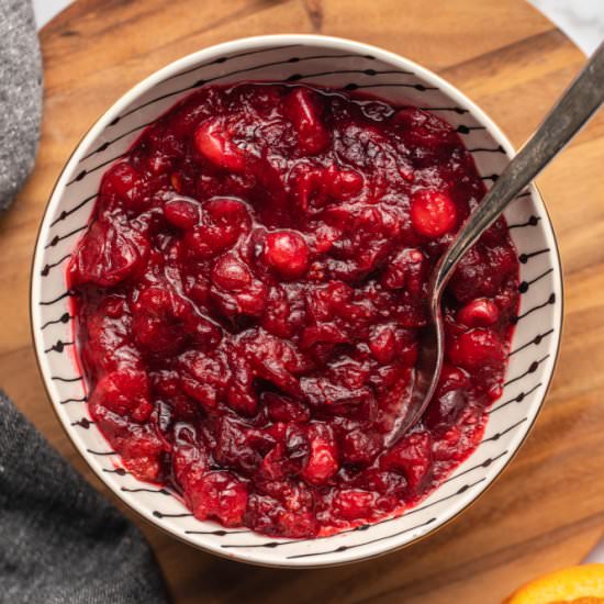 Healthy Cranberry Sauce - Recipe photo by from my bowl