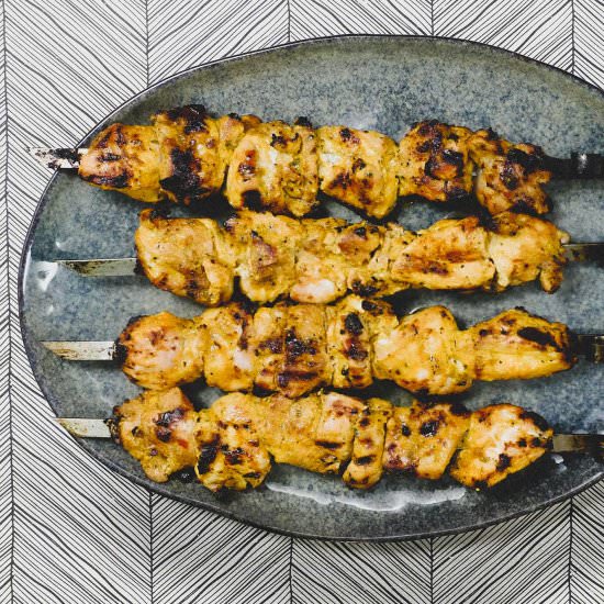 Spanish Chicken Skewers - Recipe photo by cookeatblog