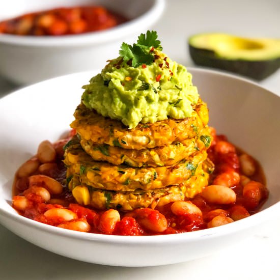 Sweet Corn and Zucchini Fritters - Recipe photo by theonlinefarmersmarket
