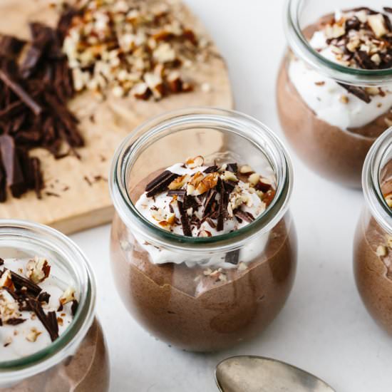 Chocolate Chia Pudding Mousse - Recipe photo by Downshiftology