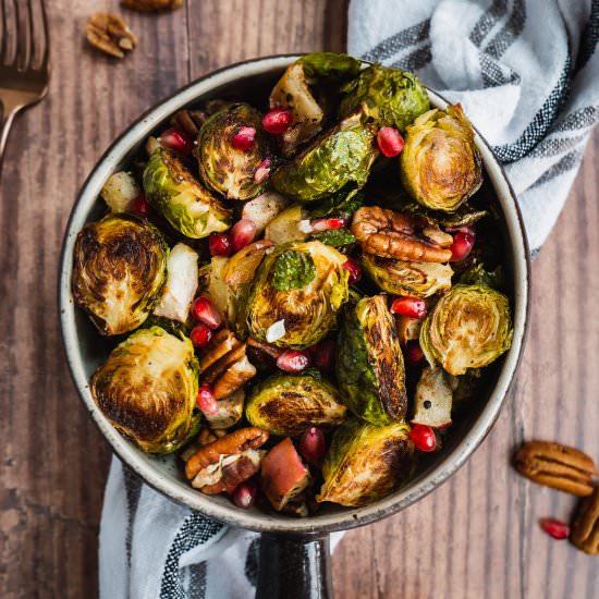 Apple Roasted Brussels Sprouts - Recipe photo by Shuangys Kitchensink
