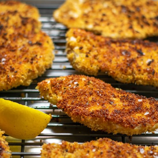 Crispy Tarragon Chicken Cutlets - Recipe photo by American Home Cook