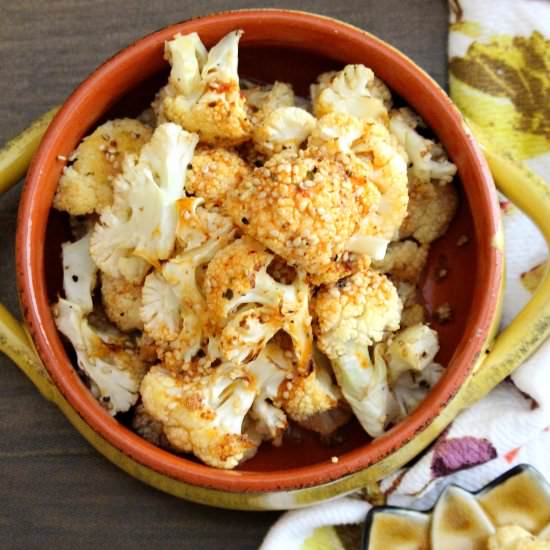 Spicy Roasted Cauliflower - Recipe photo by Savored Joy