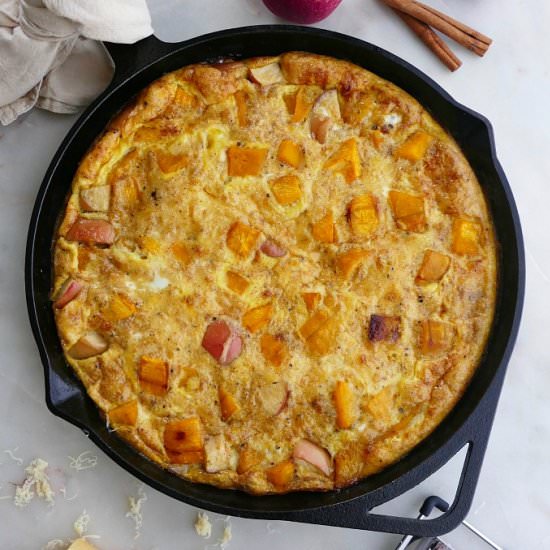 Apple Pumpkin Frittata with Gouda - Recipe photo by its_a_vegworld_afterall