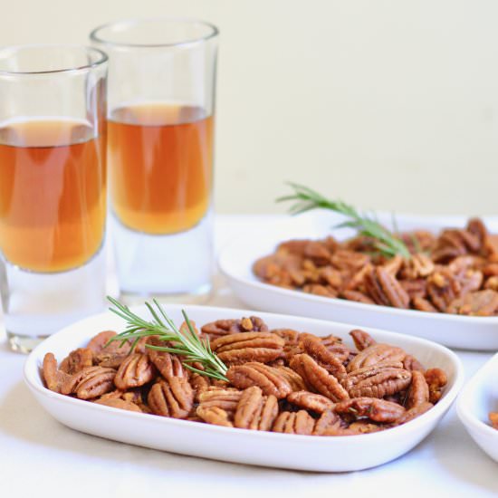 Smoky Rosemary Roasted Pecans - Recipe photo by the good eats co