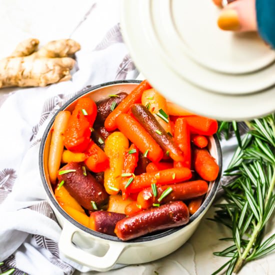 Spicy maple glazed carrots - Recipe photo by ltully