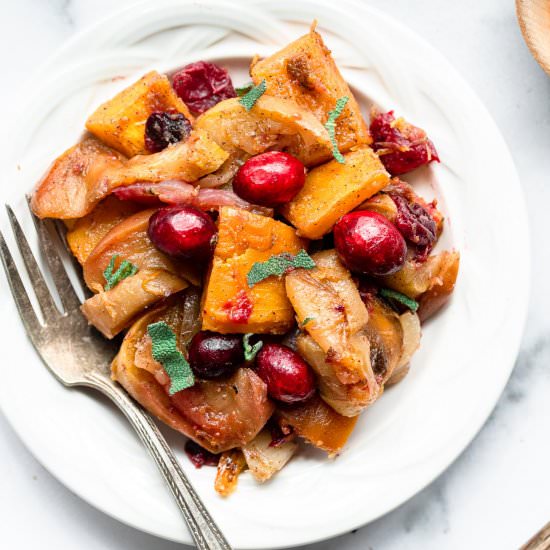 Roast Pumpkin with Cranberries - Recipe photo by foodfaithfitness