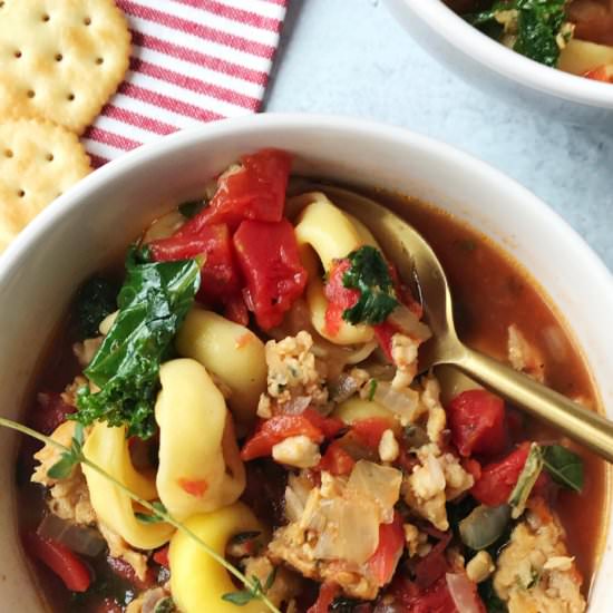 Tortellini Sausage and Kale Soup - Recipe photo by mycasualpantry