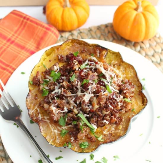 Stuffed Acorn Squash - Recipe photo by Family Table Treasures