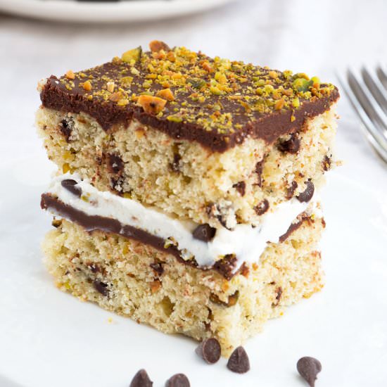 Sheet Pan Cannoli Cake - Recipe photo by ebrees