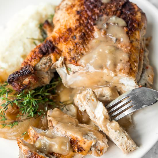 Easy Juicy Roasted Turkey Breast - Recipe photo by aheadofthyme
