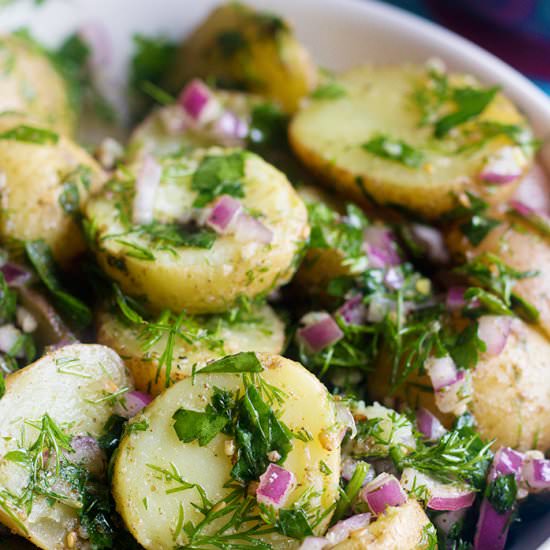 Easy Mediterranean Potato Salad - Recipe photo by unicorns in the kitchen