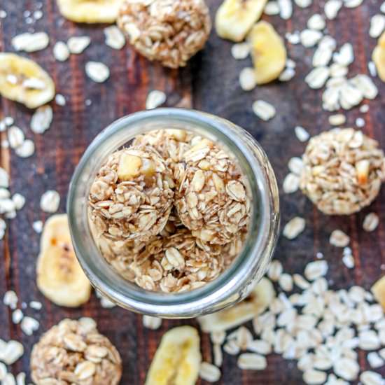 Banana Oatmeal Energy Balls - Recipe photo by KyleeCooks