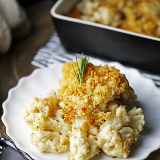 Easy Cheddar Cauliflower Gratin - Recipe photo by Yay For Food