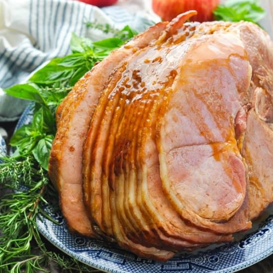 Crock Pot Ham with Cola Glaze - Recipe photo by The Seasoned Mom