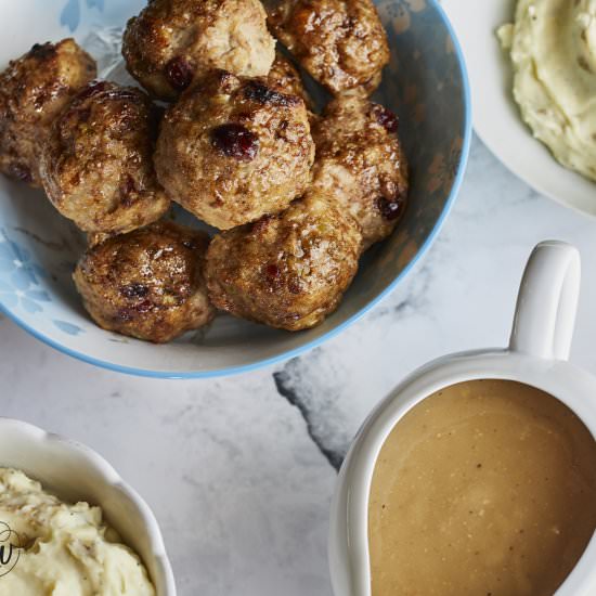 Thanksgiving Turkey Dinner Meatball - Recipe photo by TheKitchenWhisperer