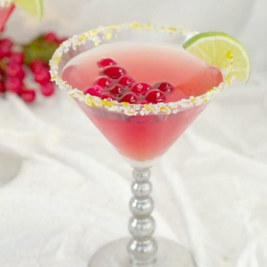 Cranberry Cosmo Mocktail - Recipe photo by Food Meanderings