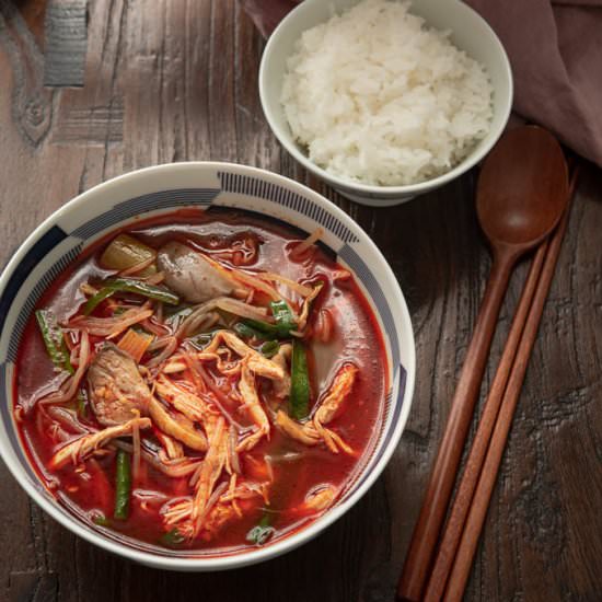 spicy Korean chicken soup - Recipe photo by beyondkimchee
