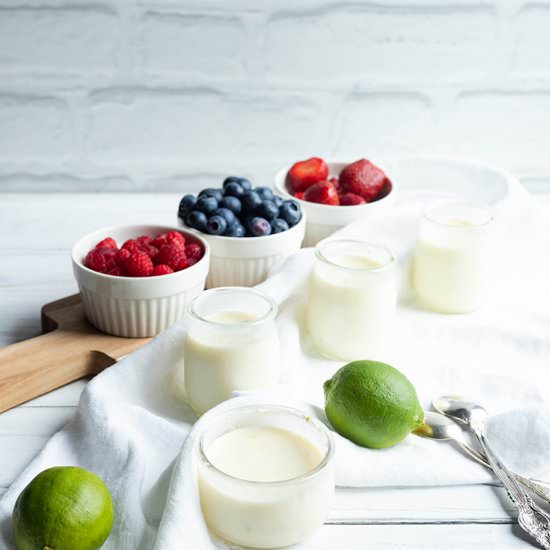 Lime Posset with Fresh Fruits - Recipe photo by skillets and pots