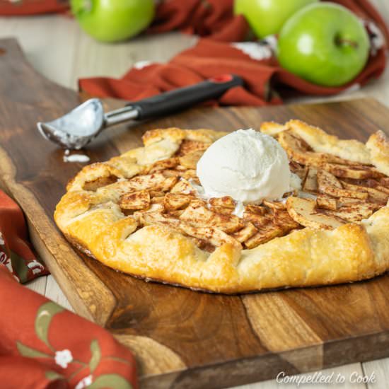 Apple Galette with Almond Pastry - Recipe photo by Compelled To Cook