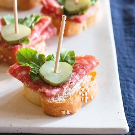 Salami Party Appetizer - Recipe photo by MasalaHerb