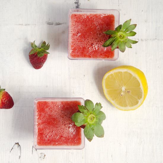 Strawberry Lemonade Slushies - Recipe photo by Hungry PeePor