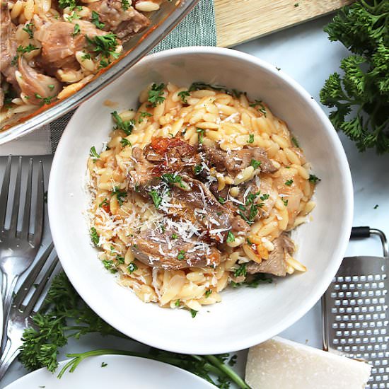 Giouvetsi (Greek Lamb Stew) - Recipe photo by SlowThe CookDown