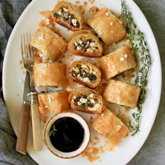 Filo Strudel with Mushrooms & Feta - Recipe photo by marilenaskitchen