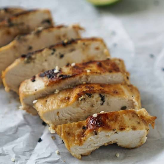 Sesame Ginger Chicken With Lime - Recipe photo by jzeats