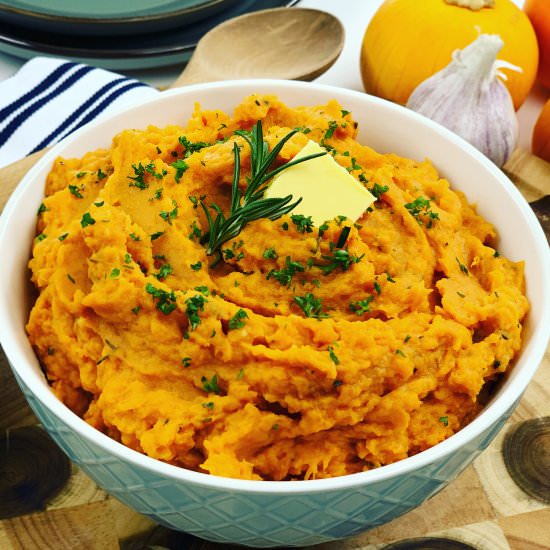 Savory Mashed Sweet Potatoes - Recipe photo by PetersFoodAdventures